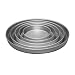 Parrish Magic Line 5 Piece Round Aluminum Cake Pan Set