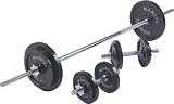 35kg Cast Iron Barbell/Dumbell Set