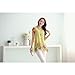 Anself Fashion Women Chiffon Blouse Floral Print Hollow Out Overlay Petal Sleeves Tops Yellow