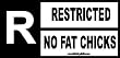 Restricted No Fat Chicks Bumper Sticker