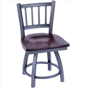 Contessa 18 Swivel Chair Metal Finish: Brushed Stainless, Seat Type: Upholstery - Vinyl-Teak by