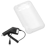 GTMax White Soft Rubber Silicone Skin Protector Cover Case + Black Car Char ....