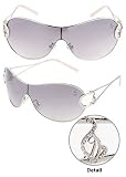 Baby Phat - Baby Phat 1021 Glossy Platinum Sunglasses w/ Rhinestones: 100% Authentic