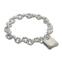 Sterling Silver Lock Bracelet