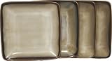 Sango Nova Brown Square Salad Plates, Set of 4