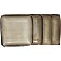 Sango Nova Brown Square Salad Plates, Set of 4