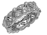 0.50 cts Round Diamonds Eternity Band - Platinum, 14kt & 18kt White or Yellow Gold
