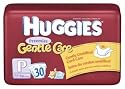 Huggies Diapers, Gentle Care Preemies Diapers, Size P, Fits Up to 6 lbs, Pack of 30