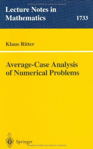 average case analysis of numerical problems lecture notes in mathematics