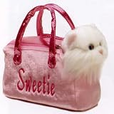 Plush Angora White Cat Fancy Pals Pet Carrier 8 &acute; - B000FBLOCC