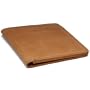 A Dark Tobacco Brown Full Grain Leather Notepad Holder (Medium) "They'll Fight Over It When You're Dead"