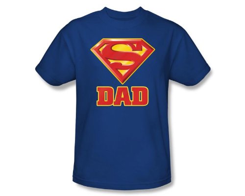  Superman Super Dad Royal Blue Men's T-shirt Tee