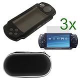 GTMax Black Silicone Skin Cover Case + Black Eva Leather Pouch Cover Case w ....