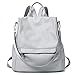 Womens Backpacks Purse Fashion PU Leather Anti-theft Large Travel Bag Ladies Shoulder School Bags gray