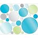 Lot 26 Studio Adhesive Reflections Wall Décor, Mirror Dots, Blue