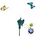 HQRP 2 Solar Powered Flying Fluttering Butterflies Yellow Monarch and Blue Swallowtail for Garden Plants Flowers plus HQRP UV Chain / UV Radiation Health Tester