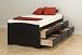 Twin Size 6 Drawer Captains Bed - Black