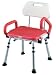 Swing Armrest Shower Chair, Red Seat Cover