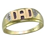 10K .01ct.t.w. 2 Diamond Dad Ring in Yellow Gold