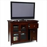 IMAGE OF TV Stand with Drawers and Shelves in Espresso Finish