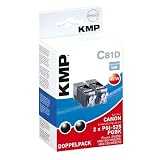 KMP C81D Tintenpatrone f&uuml;r Canon PGI-525PGBK 2x 9ml schwarz