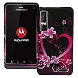 EMPIRE Purple Hearts with Flowers Rubberized Design Hard Case Cover for Ver ....