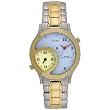 NICOLET Men's Silver and Gold tone Analog Watch with Dual Time Zones. Model NC-1059M