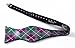 SetSense Men's Plaid Jacquard Woven Self Bow Tie Set