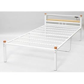 【クリックで詳細表示】山善(YAMAZEN) 宮付きパイプベット HMB1021(IV)： ホーム＆キッチン