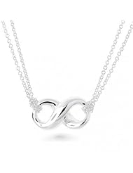 Bling Jewelry Sterling Silver Figure Eight Infinity Pendant Necklace 16 inches