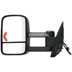 K Source 62094G Chevrolet/GMC Heated Power Replacement Folding Driver Side Dual Towing Mirror w/ Turn Signal