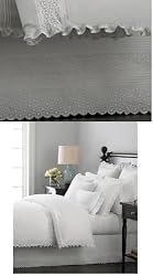 Martha Stewart Bed Skirt Queen Pintuck Eyelet White