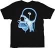 The Simpsons Homer Glow in the Dark Brain X-ray Black T-shirt Tee