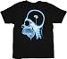 The Simpsons Homer Glow in the Dark Brain X-ray Black T-shirt Tee