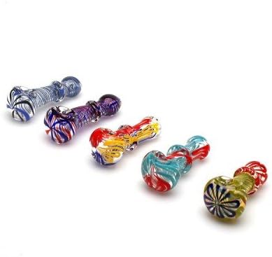 USA Handmade Candy Cane Multi Colored Hand Pipes 2.5-3"