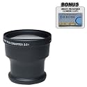 3x Digital Telephoto Professional Series Lens + DB ROTH Micro Fiber Cloth For The Sony DCR-SR42, SR45, SR46, SR47, SR62, SR65, SR67, SR82, SR85, SR87, SR200, SR220, SR300 Camcorders