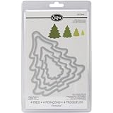 Sizzix Framelits Die Set 4PK - Trees, Christmas by Rachael Bright