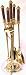 21" 5 Piece Brass Fire Place Set-#15170