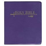 Holy Bible: King James Version Easy Reading, Classic Purple, Bonded Leather, Sword Bible, Personal Size, Special Margin, Study