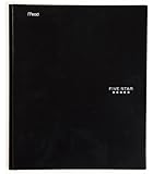 Five Star Pocket Folders - Portfolio with Prong Fasteners, 11.62 x 9.62 x .25 Inches, Black (72363)
