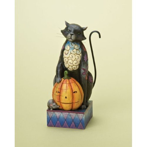 Jim Shore HALLOWEEN CAT Scaredy Cat Figurine 4015694