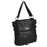 ELENA SOFT NAPPA LEATHER WITH MANMADE TRIM HANDBAG