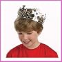 Plastic Jeweled Gold Prince Royal Crown