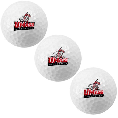 Massachusetts Minutemen 3-pack Team Logo Golf Balls
