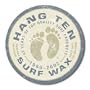 Hang Ten Surf Wax Surfing Round Distressed Retro Vintage Tin Sign