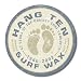 Hang Ten Surf Wax Surfing Round Distressed Retro Vintage Tin Sign
