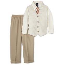 Nautica Dress Up  Boys 2-7 Seersucker Stripe Vest Set