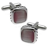 Basil Silver Pink Cufflinks