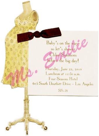 Mother-to-be Dress Die-cut Card, Pack of 10
