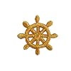 Steuerrad golden klein 2,9 cm * 3 cm B�gelbild Aufn�her Applikation